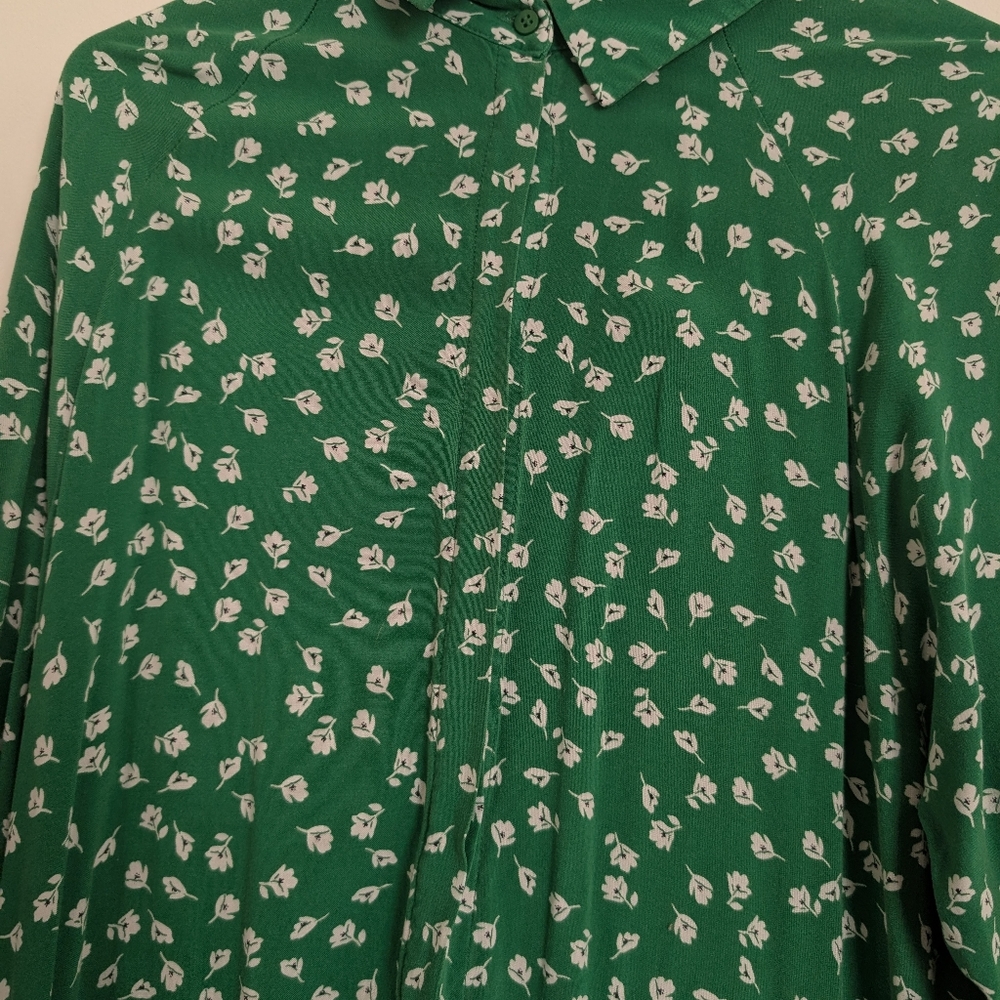 H&M Green Floral Midi Dress - Picture 3 of 3